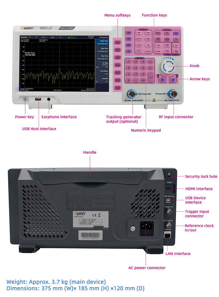 Spectrum Analyzer Tracking Generator 1.5Ghz - Analisa Spektrum Portabel 9kHz hingga 1.5GHz